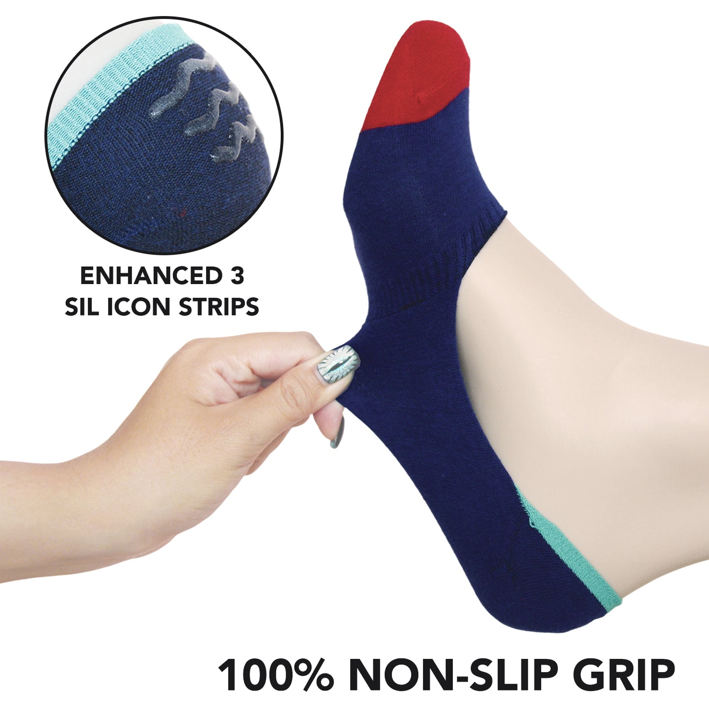 10 Pairs Unisex Athletic Cotton Non Slip Low Cut Flat Liner No Show Socks