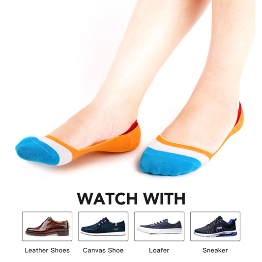 10 Pairs Unisex Athletic Cotton Non Slip Low Cut Flat Liner No Show Socks