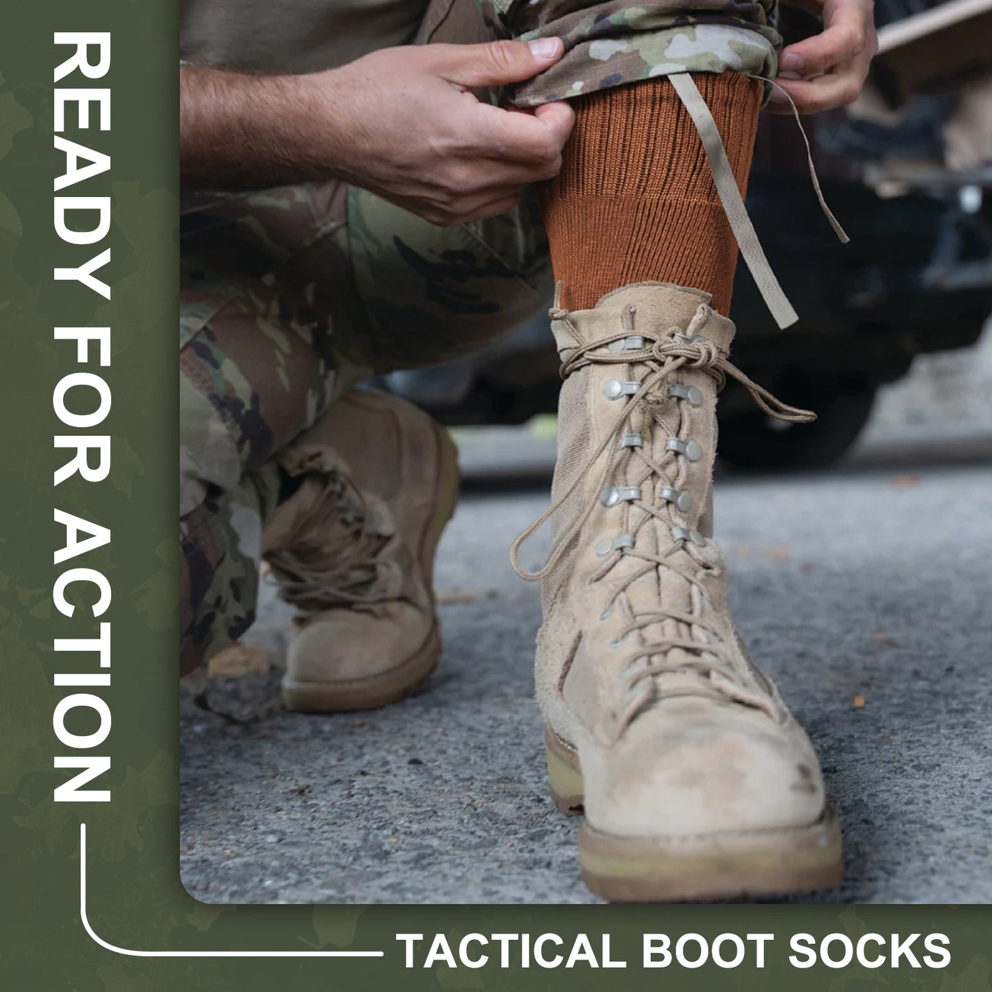 Men's Hiking Socks, Tactical Boot for Men, Over-the-Calf Work Boot Socks