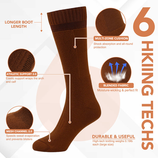 Men's Hiking Socks, Tactical Boot for Men, Over-the-Calf Work Boot Socks