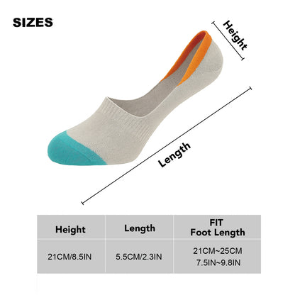 10 Pairs Unisex Athletic Cotton Non Slip Low Cut Flat Liner No Show Socks