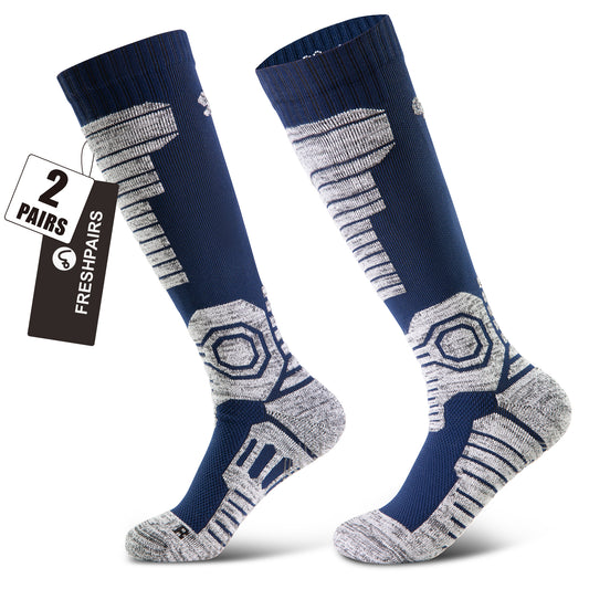 Thermal Ski Socks – Moisture-Wicking, Cushioned, Warm Winter Socks for Skiing & Snowboarding, Cold Weather Socks