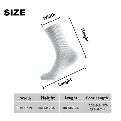 Freshpairs Women's Organic Cotton Crew Socks, Soft & Breathable Casual Calf Socks, 6 Pairs