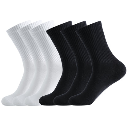 Freshpairs Women's Organic Cotton Crew Socks, Soft & Breathable Casual Calf Socks, 6 Pairs