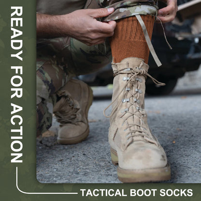 Men's Hiking Socks, Tactical Boot for Men, Over-the-Calf Work Boot Socks