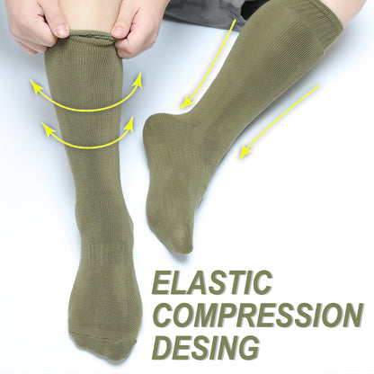 Men's Hiking Socks, Tactical Boot for Men, Over-the-Calf Work Boot Socks, 4 Pack