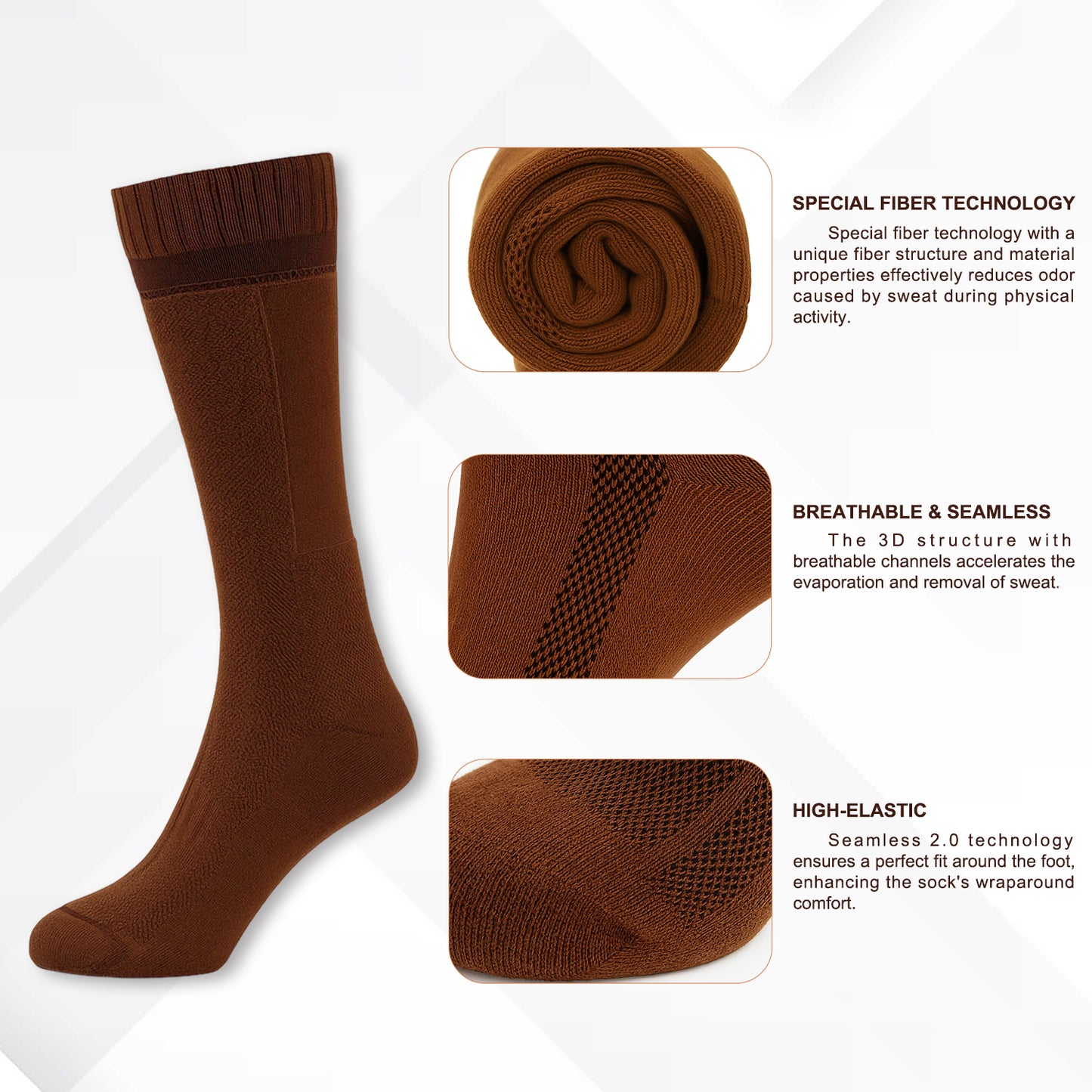 Men's Hiking Socks, Tactical Boot for Men, Over-the-Calf Work Boot Socks