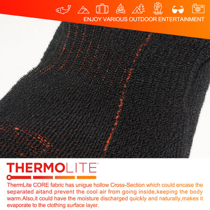 Tactical Boot Socks for Men, Mid-Calf, Cushioned, Moisture-Wicking & Quick-Dry, Athletic Support, 2-Pack